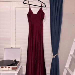 Lulu's Deep Red Maxi Dress